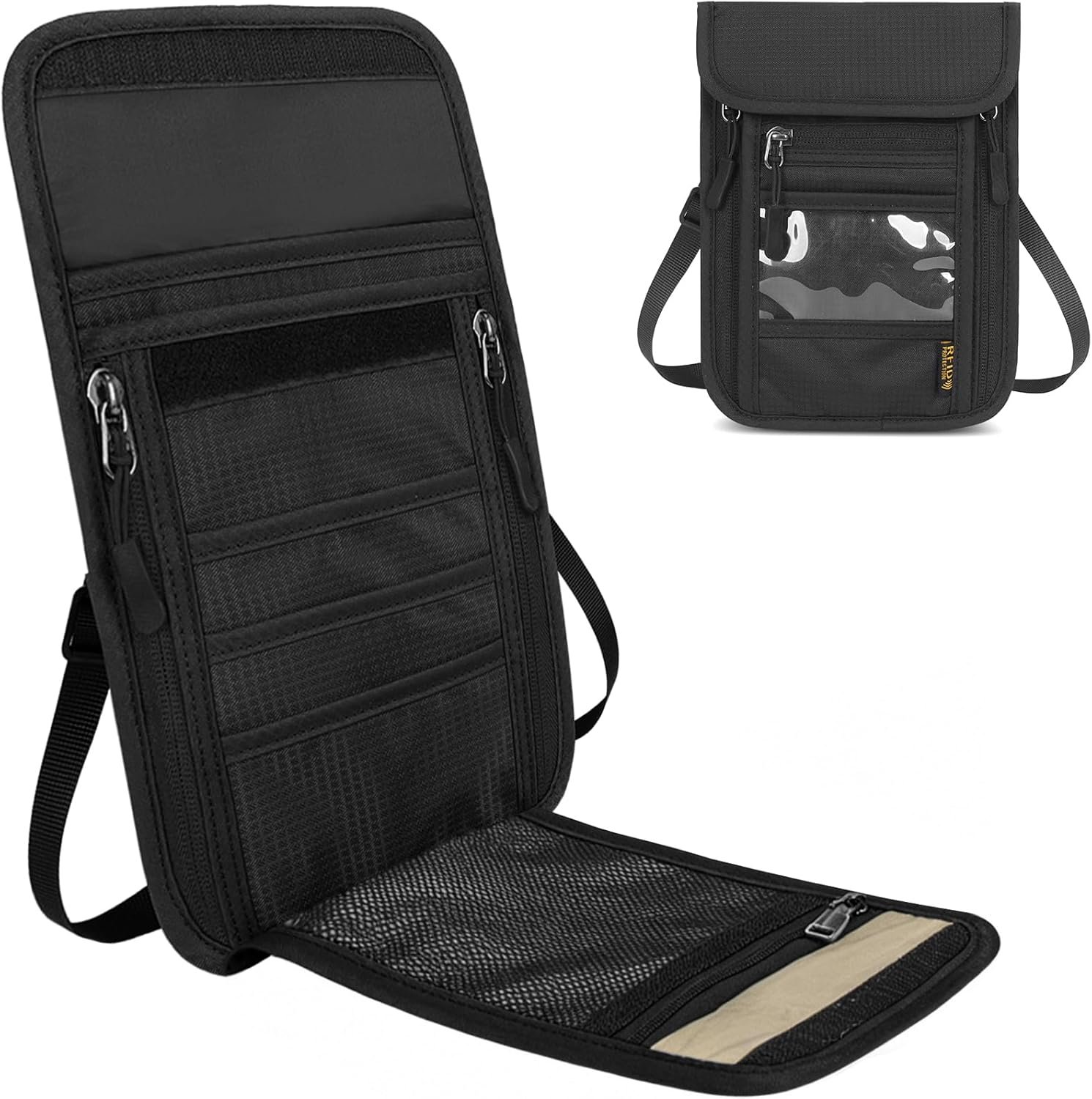 Travel Neck Wallet RFID Blocking – Hidden Passport... - Image 2