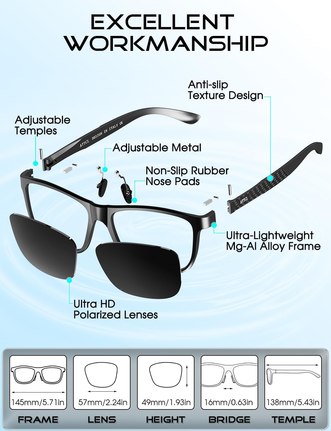 ATTCL Polarized Sunglasses Men for Driving: UV400 ... - Image 7