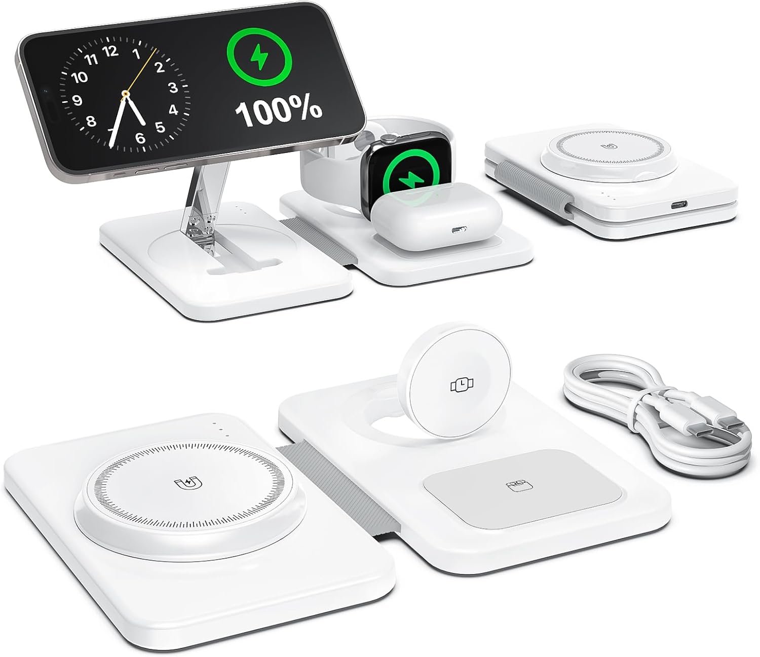 3 in 1 Magnetic Wireless Charger for Apple Multipl... - Image 2