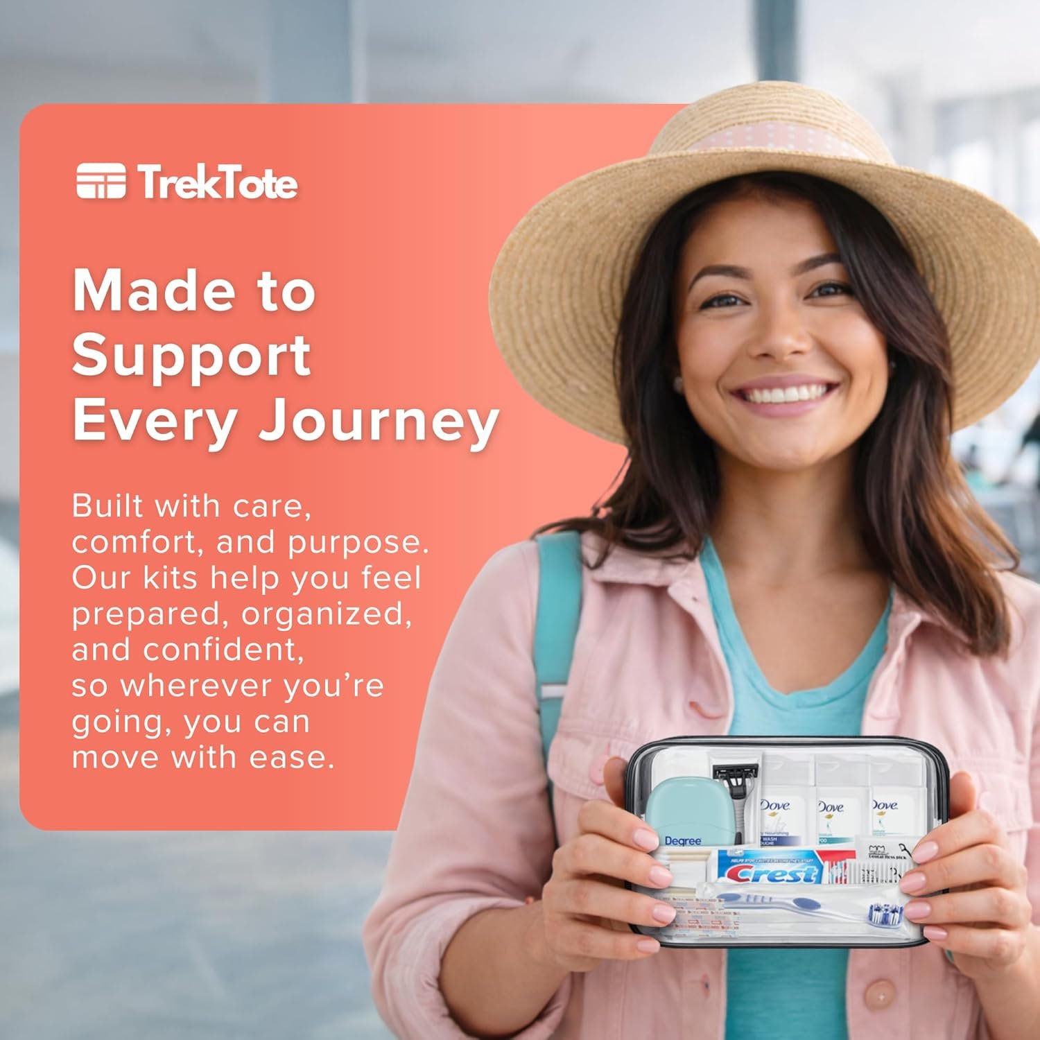 Trektote 12-Piece Women’s Travel Hygiene Kit with ... - Image 9