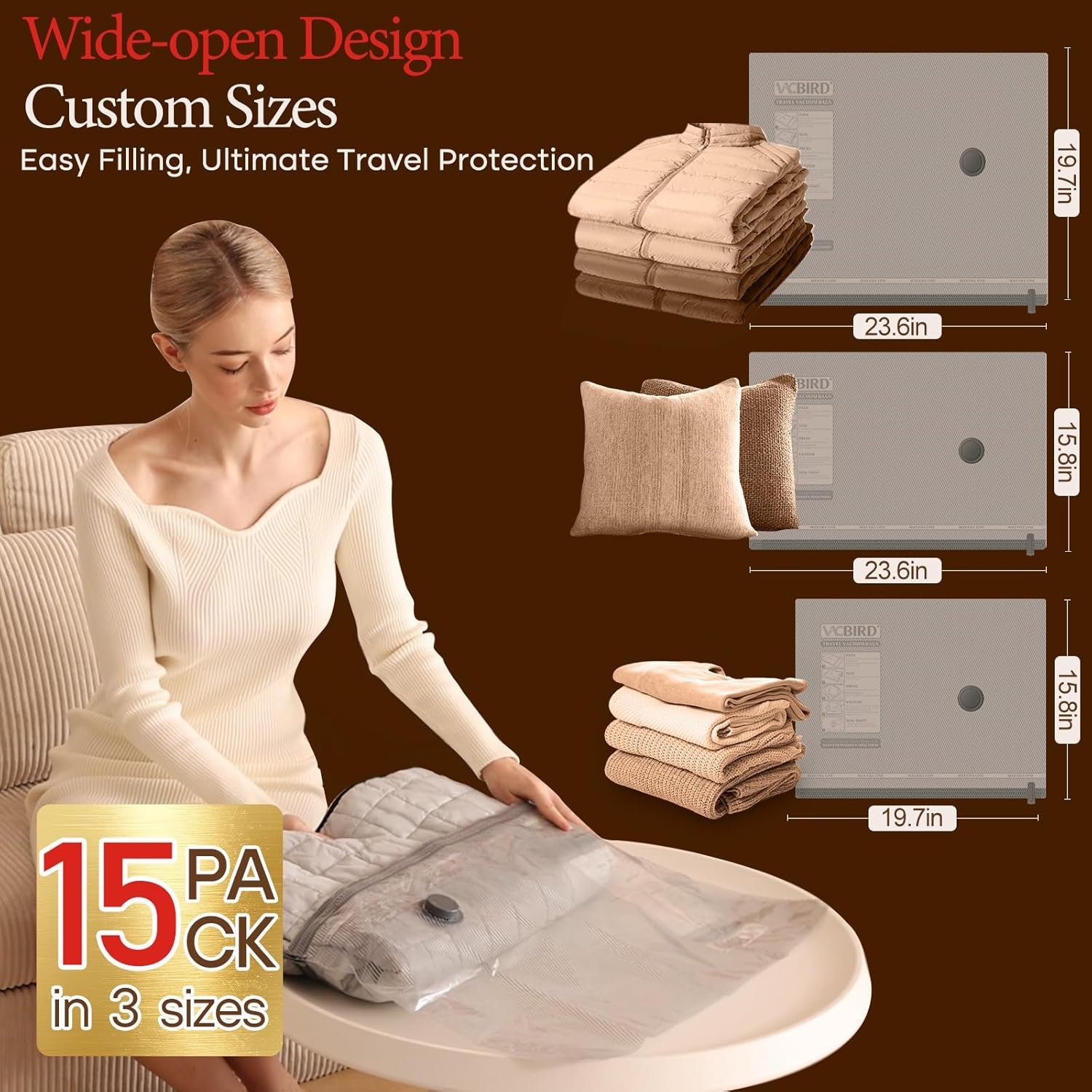 Vacuum Bags for Travel with Rechargeable air Pump,... - Image 4