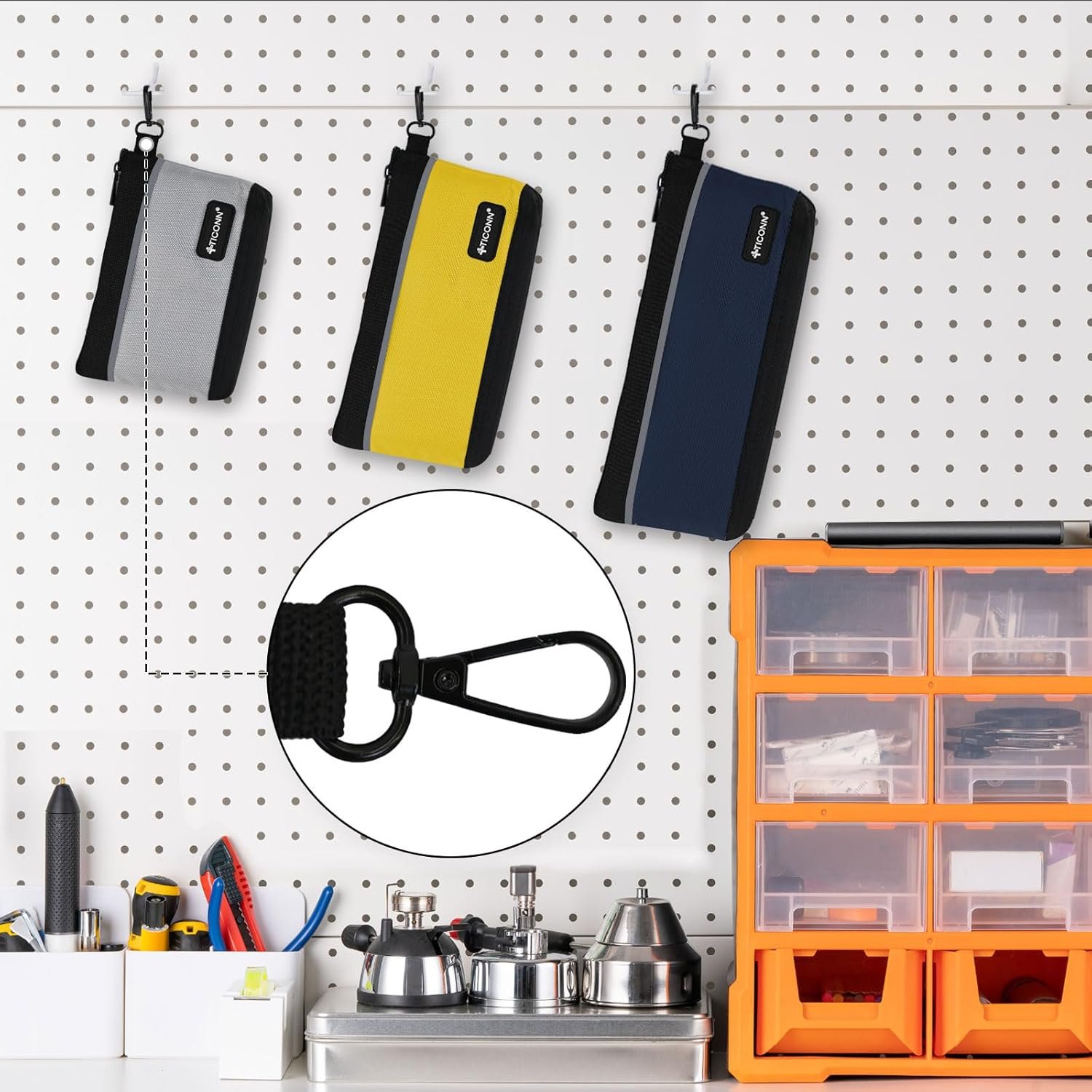 TICONN Tool Pouches with Zipper, 1680D Oxford Smal... - Image 3