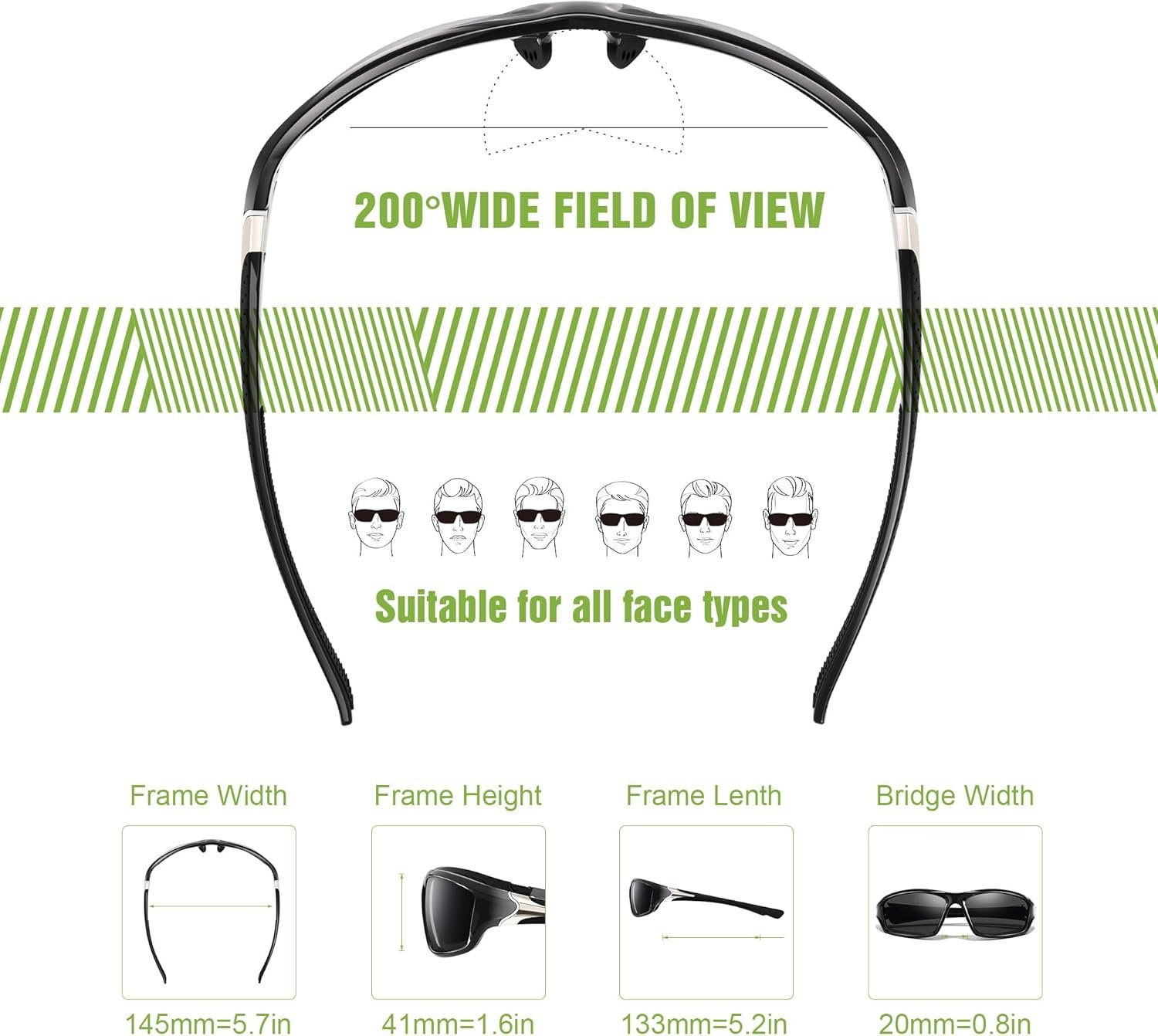 3 Pack Polarized Sports Sunglasses for Men, Mens S... - Image 6