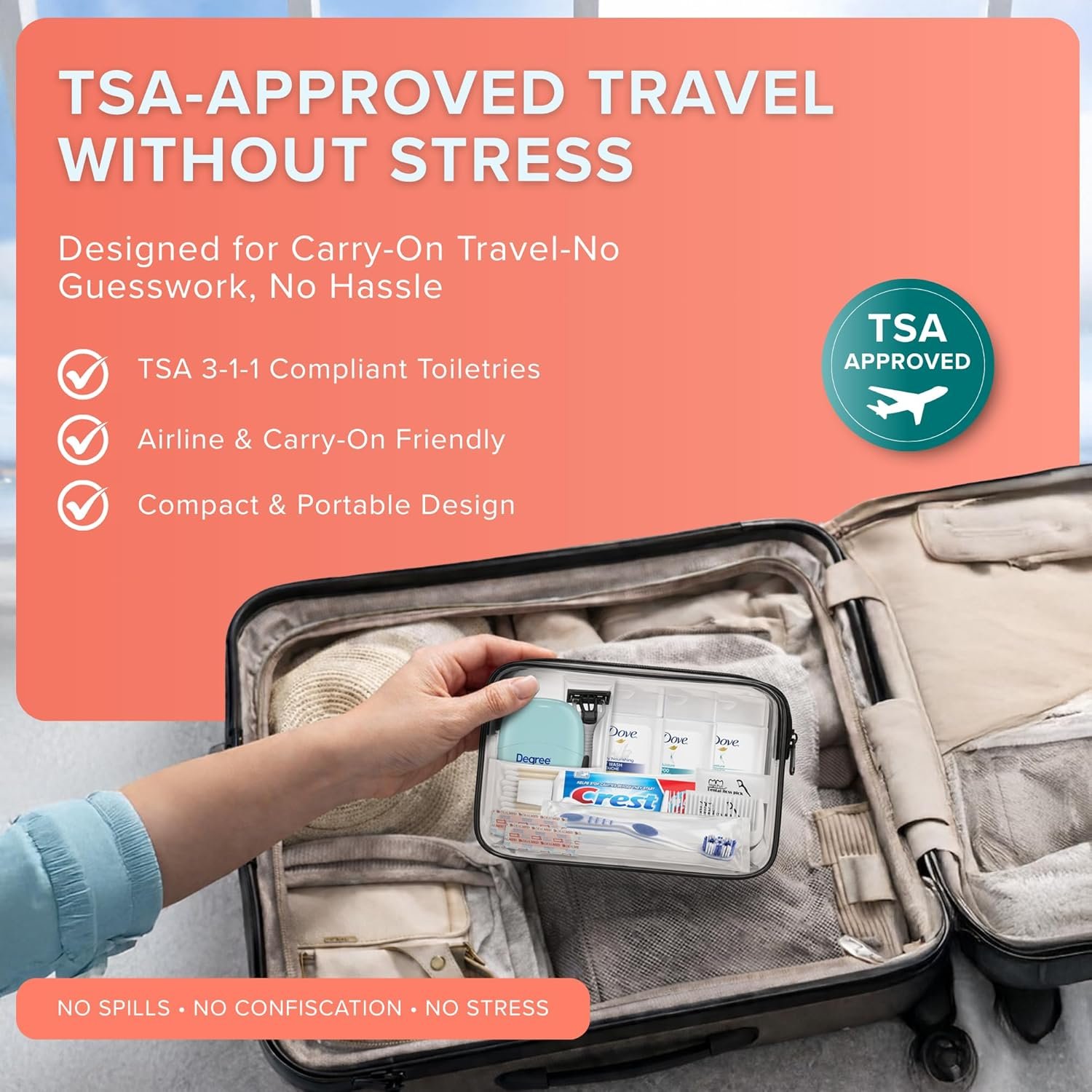 Trektote 12-Piece Women’s Travel Hygiene Kit with ... - Image 6