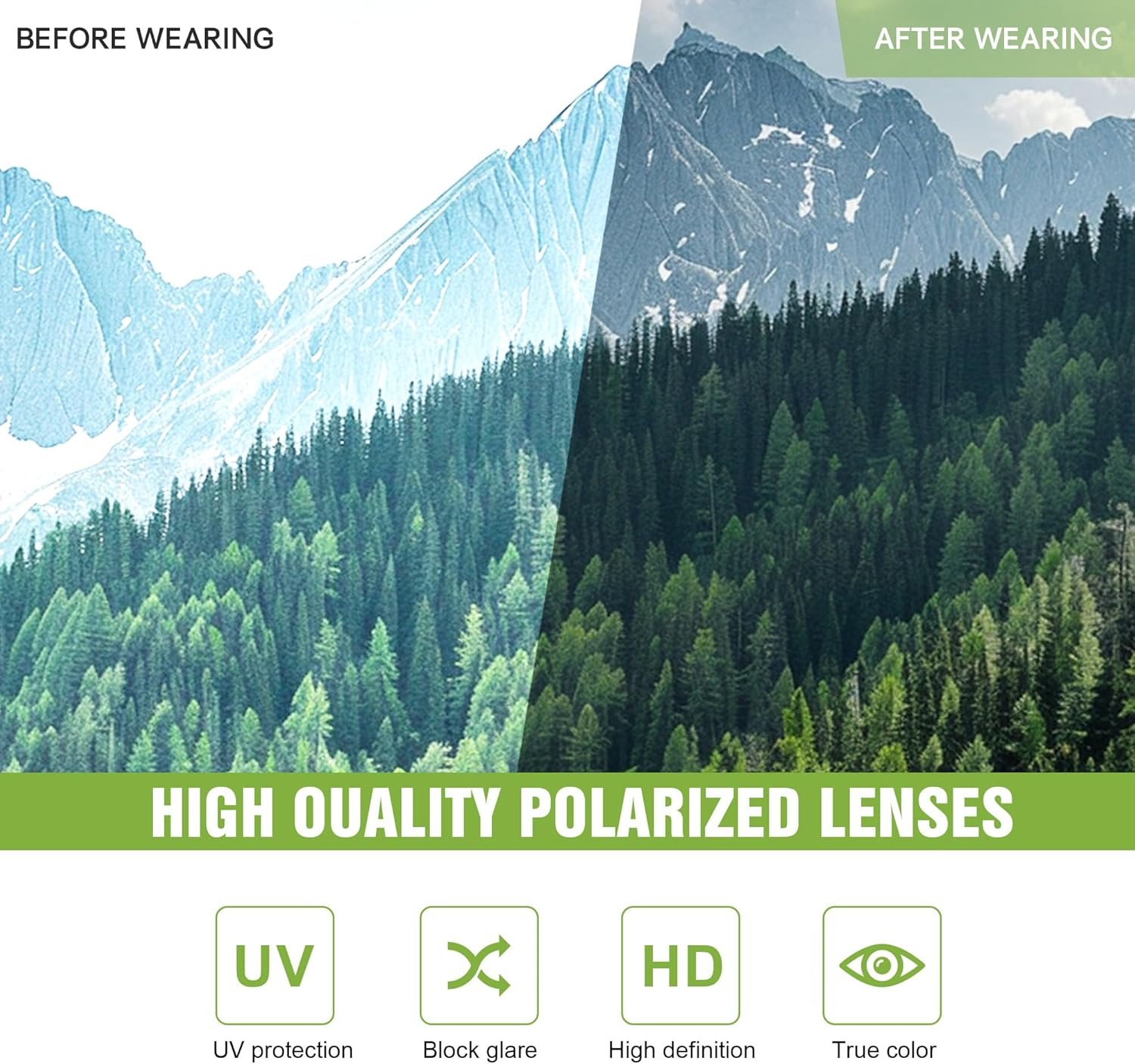 3 Pack Polarized Sports Sunglasses for Men, Mens S... - Image 7