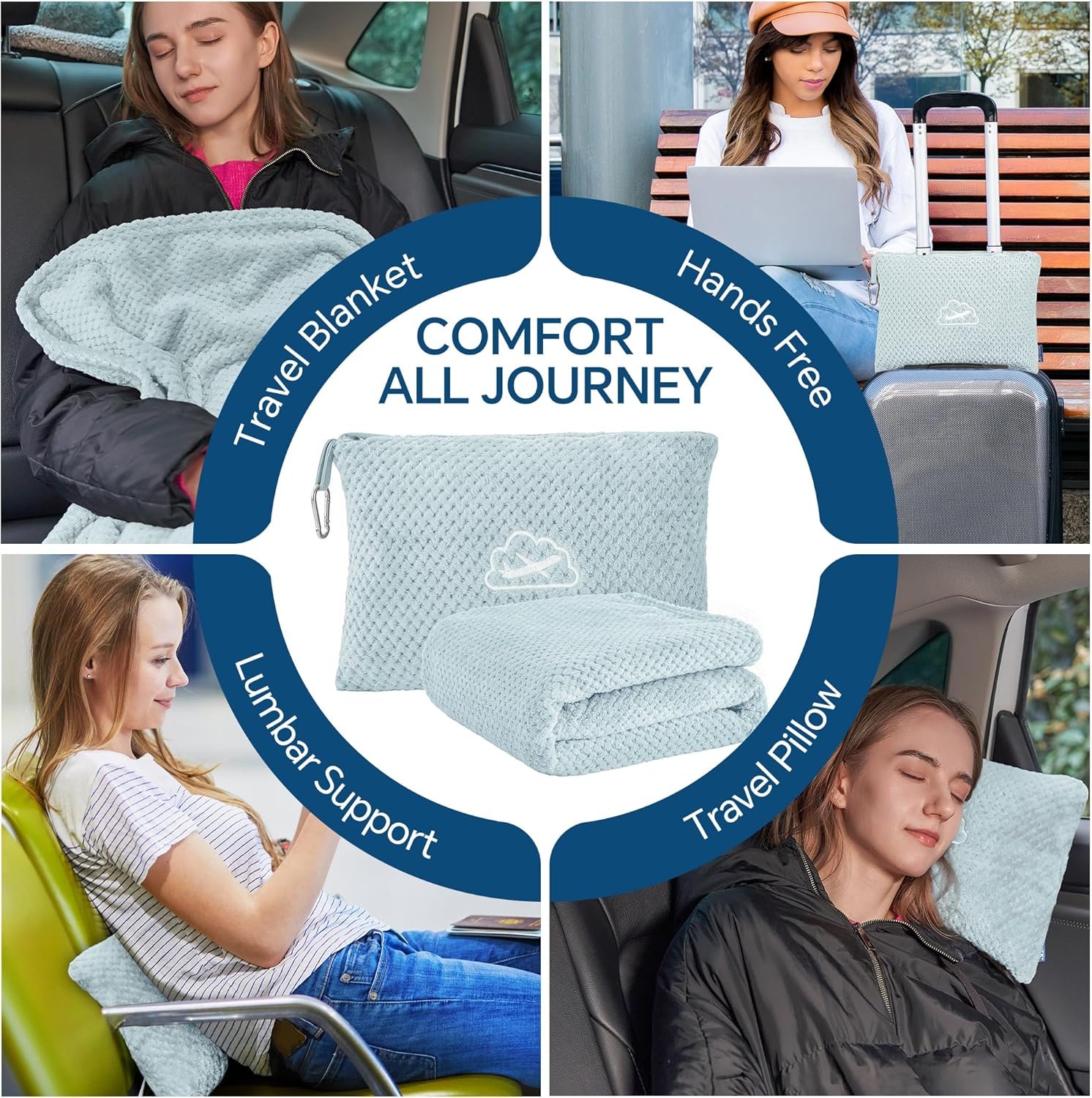 BEDELITE Travel Blanket with Bag, Ultra-Soft Jacqu... - Image 4