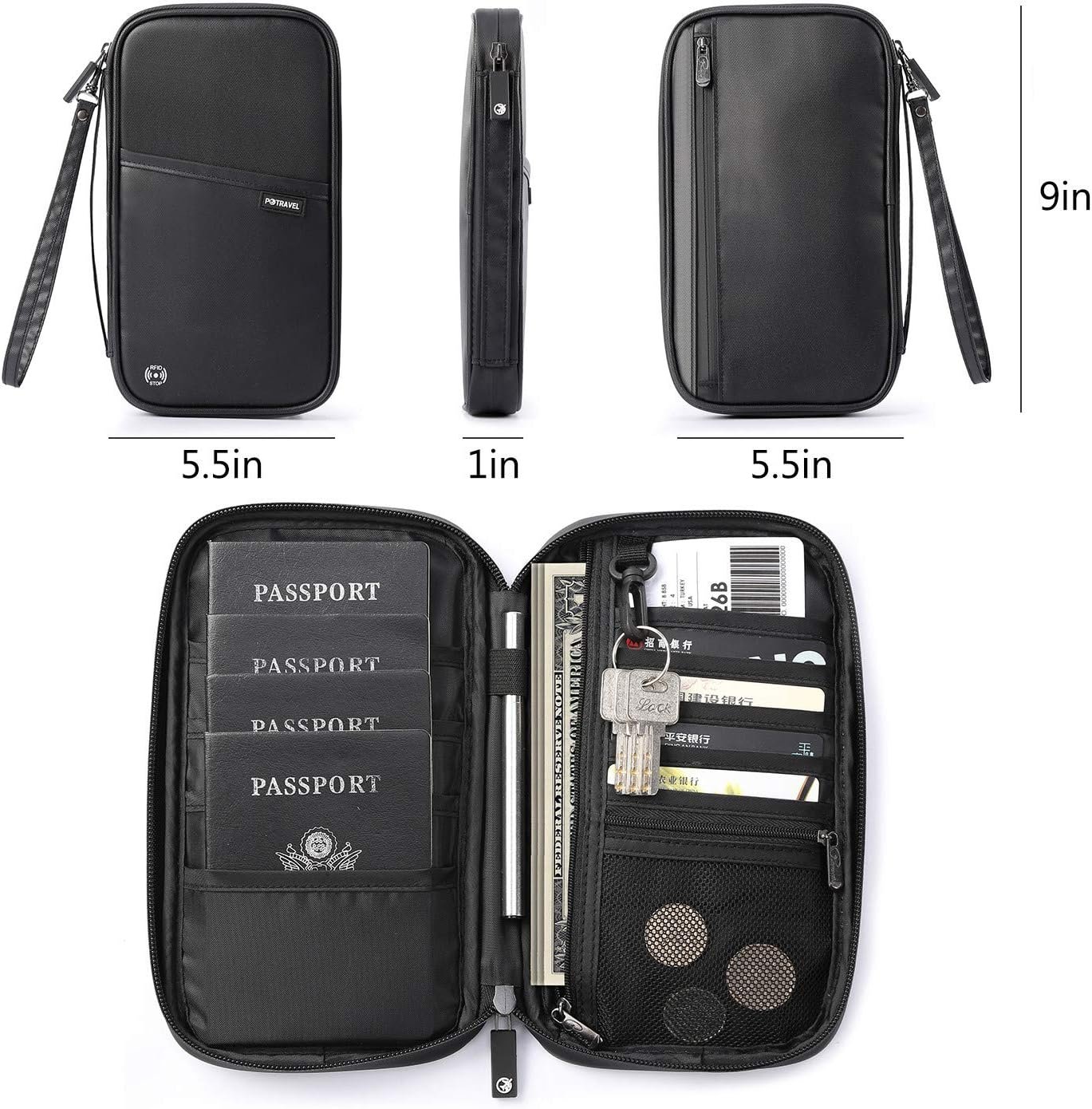 VanFn RFID Travel Passport Wallet, Family Passport... - Image 7