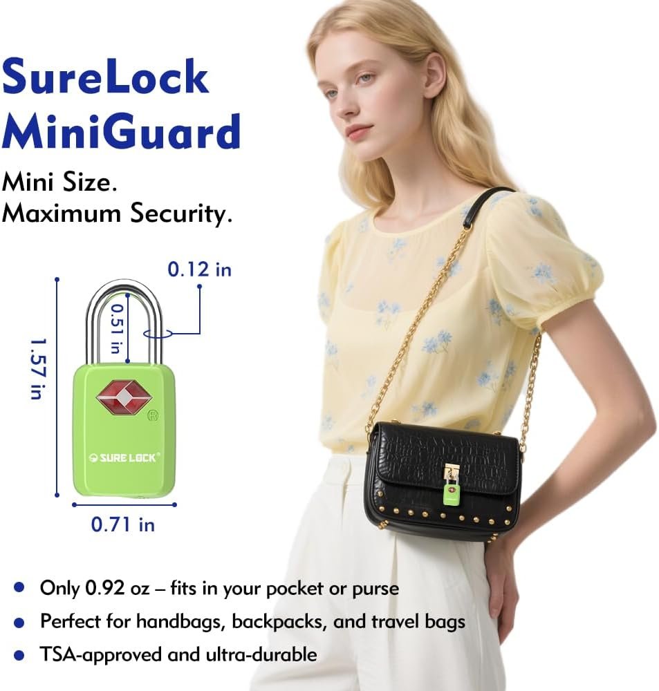 SURE LOCK Mini TSA Approved Keyed Luggage Lock – O... - Image 4