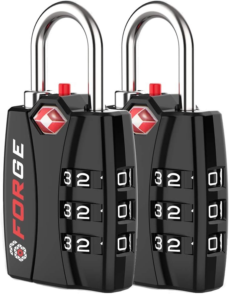 Forge TSA Approved Luggage Locks - Black 2 PK - Image 2