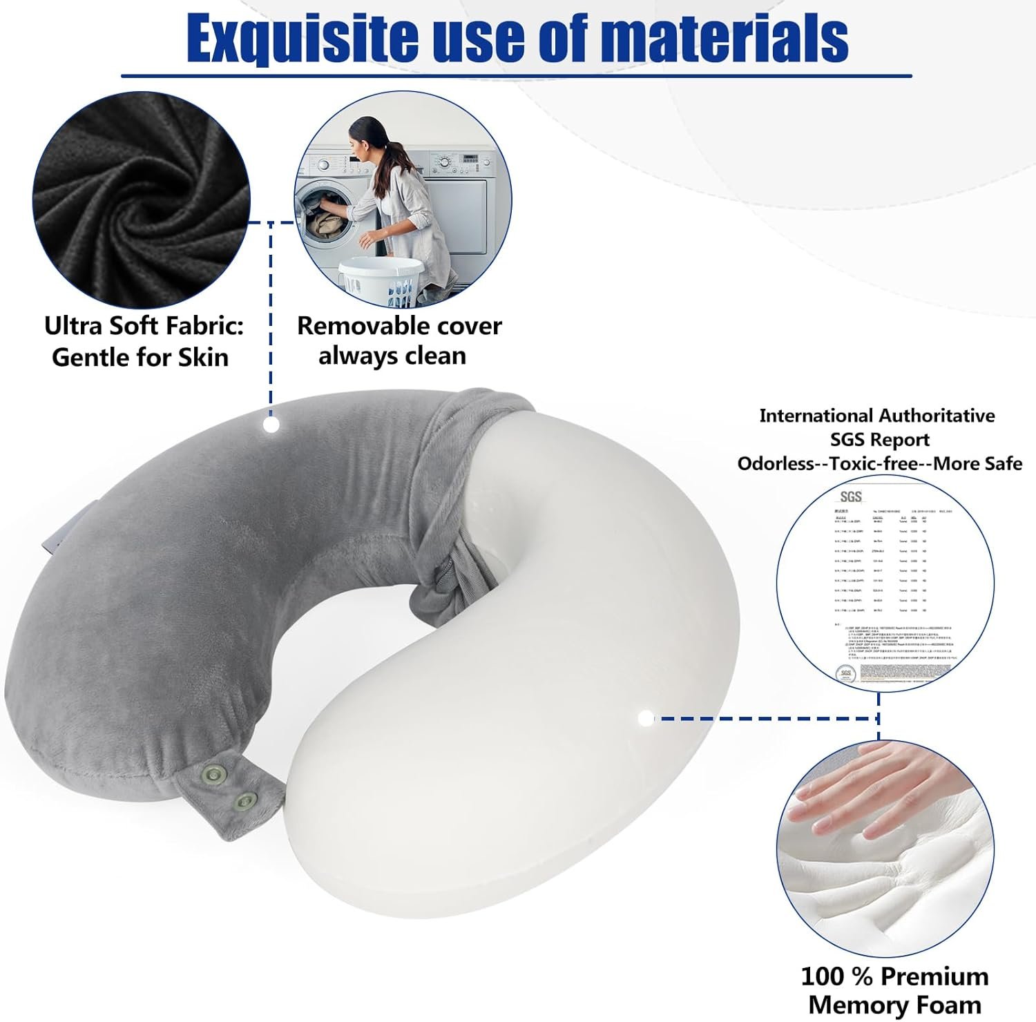SAIREIDER Travel Pillows for Sleeping Airplane 100... - Image 5