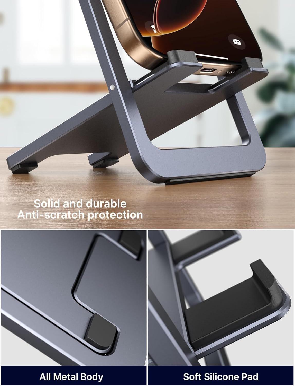JSAUX Cell Phone Stand, Foldable Aluminum Adjustab... - Image 7