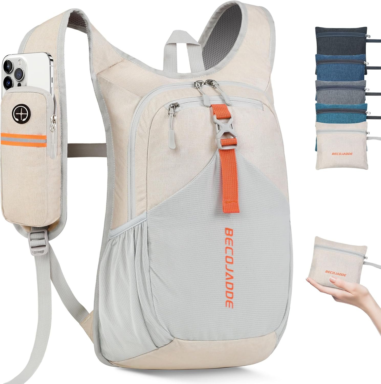 BECOJADDE 15L Small Hiking Backpack for Men Women ... - Image 2