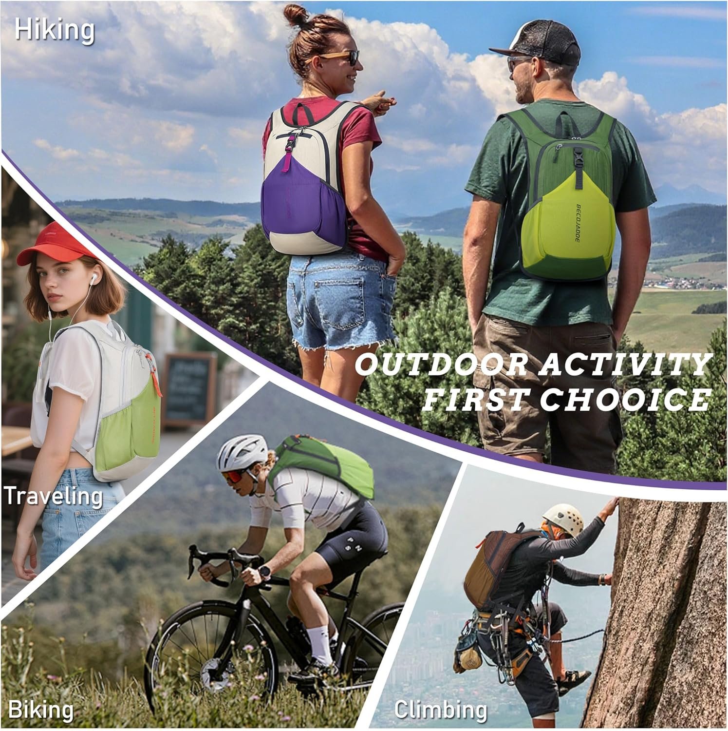 BECOJADDE 15L Small Hiking Backpack for Men Women ... - Image 8