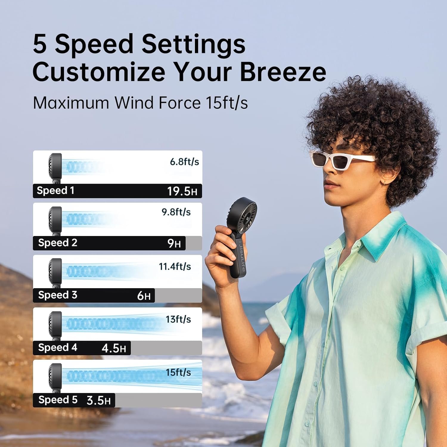 JISULIFE Handheld Fan Life7 – Ultimate Flexibility... - Image 4