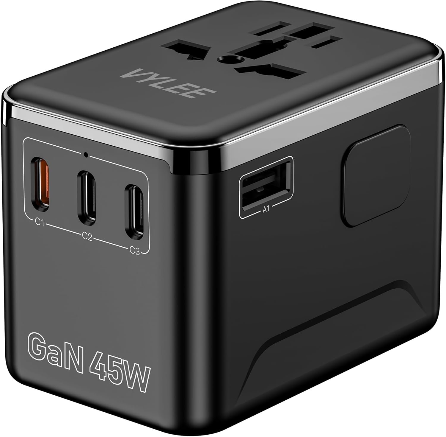 VYLEE Universal Travel Adapter, PD45W GaN Internat... - Image 2
