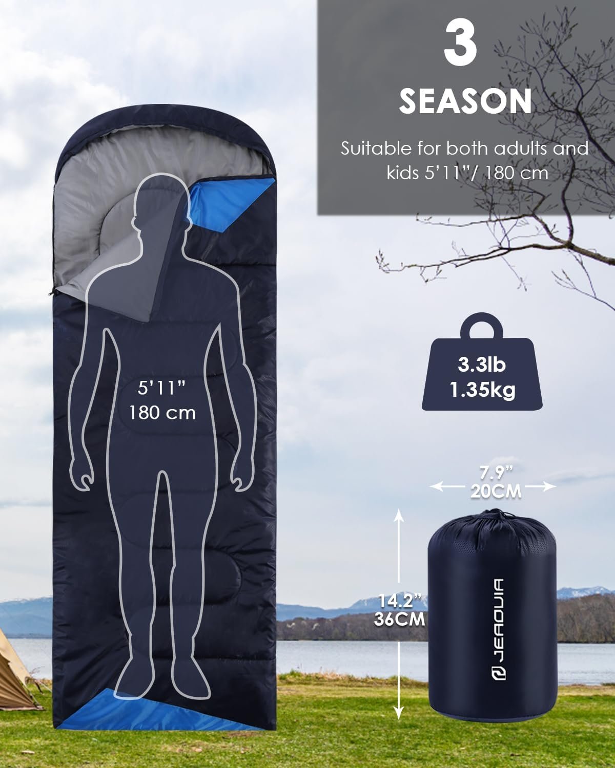 Sleeping Bags for Adults Backpacking Lightweight W... - Image 3