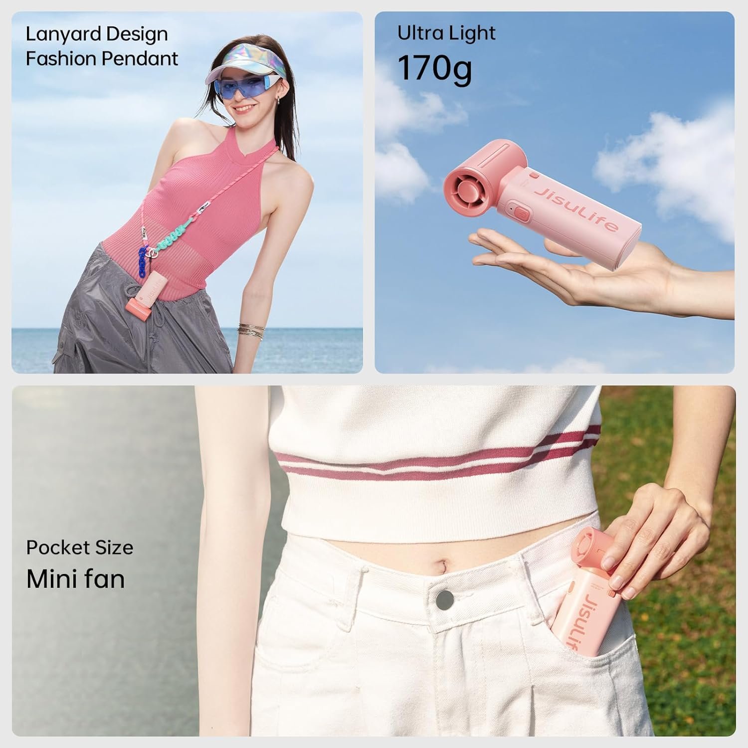 JISULIFE Portable Handheld Fan Life9, Turbo Airflo... - Image 6