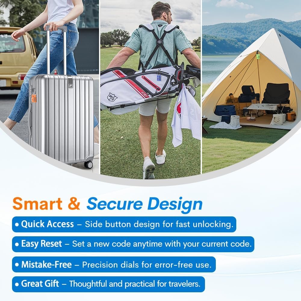 Forge Open Alert TSA Approved Luggage Locks, 4 Dig... - Image 9