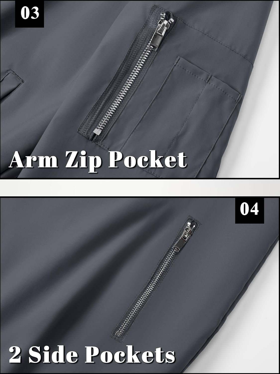 TACVASEN Men's Bomber Jacket Lightweight Casual Sp... - Image 7
