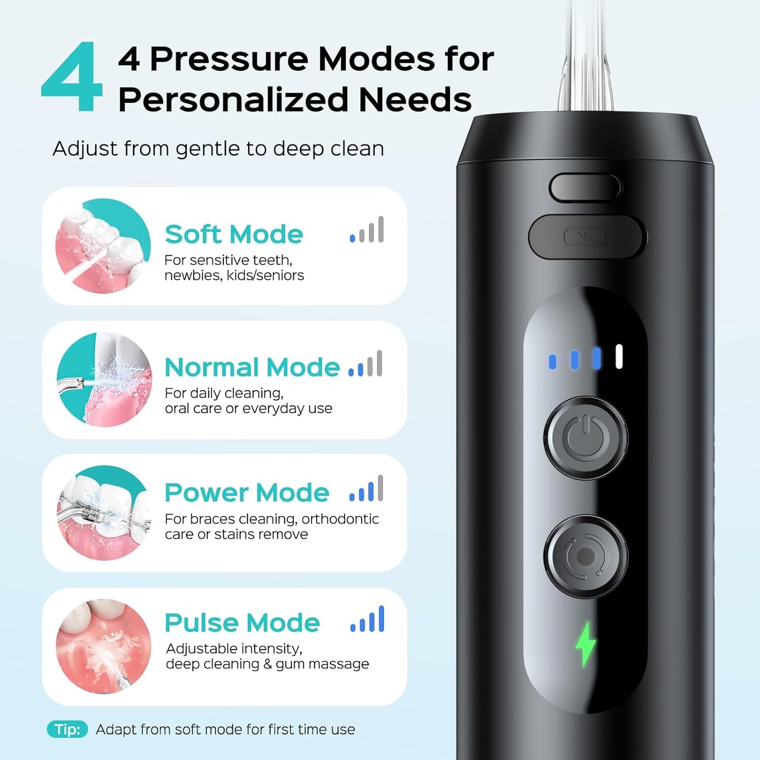 COSLUS T40 Mini Water Flosser for Travel, Portable... - Image 10