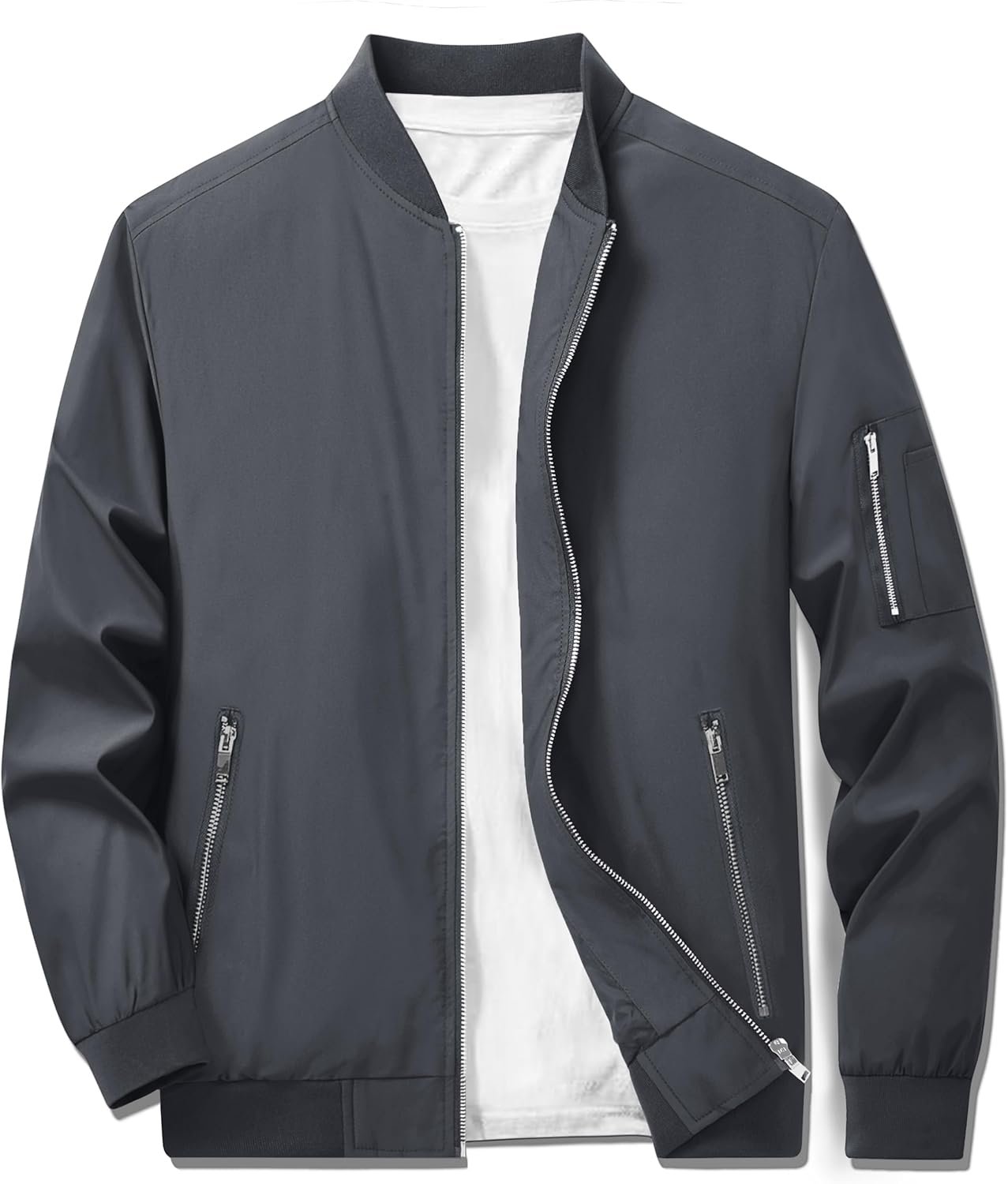 TACVASEN Men's Bomber Jacket Lightweight Casual Sp... - Image 8