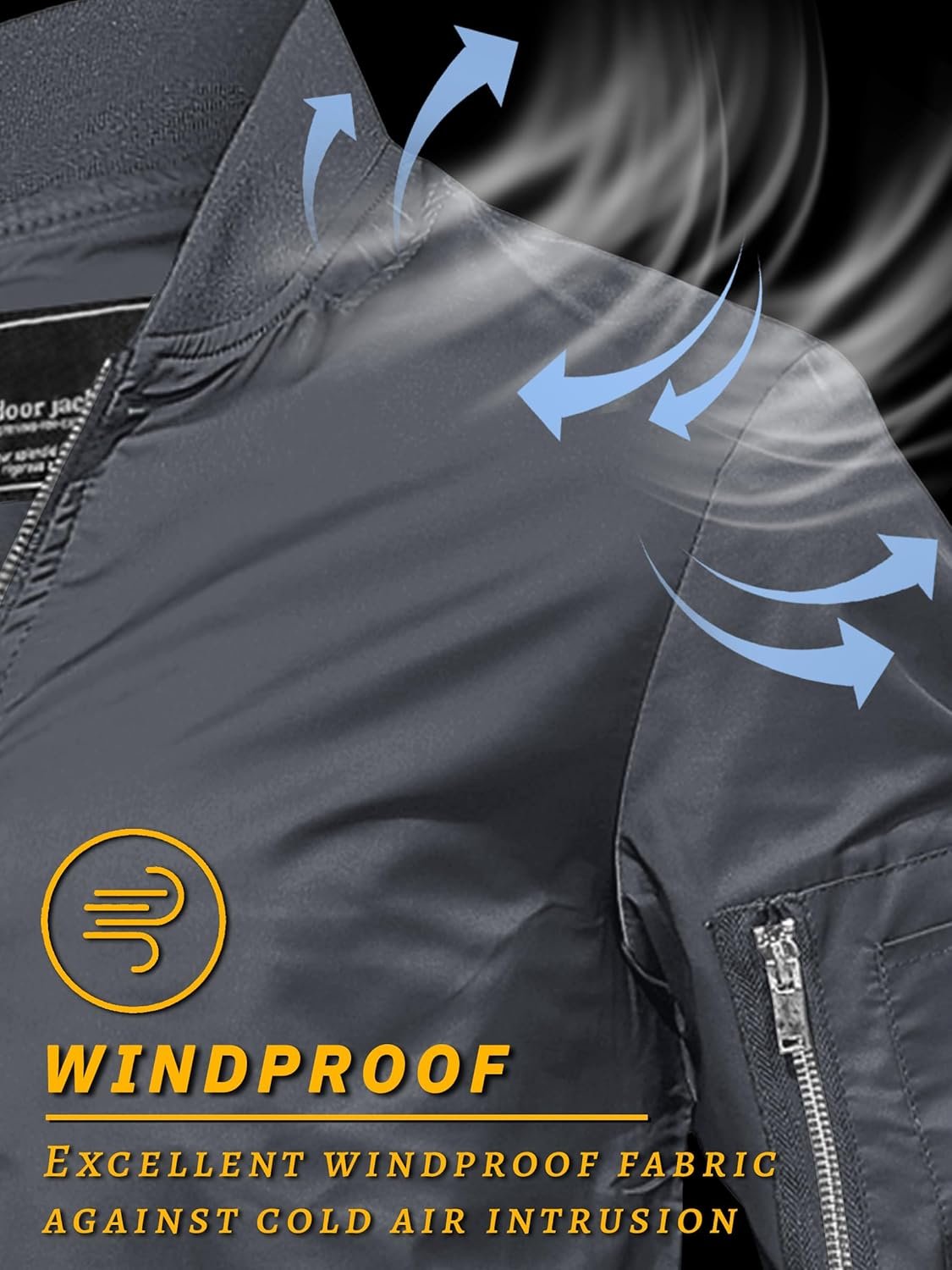 TACVASEN Men's Bomber Jacket Lightweight Casual Sp... - Image 5