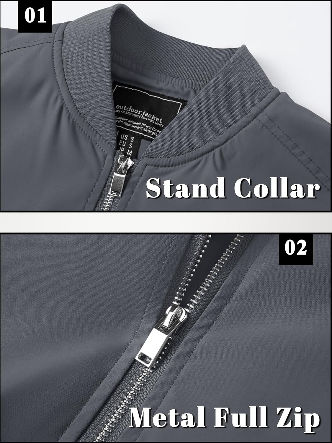 TACVASEN Men's Bomber Jacket Lightweight Casual Sp... - Image 6
