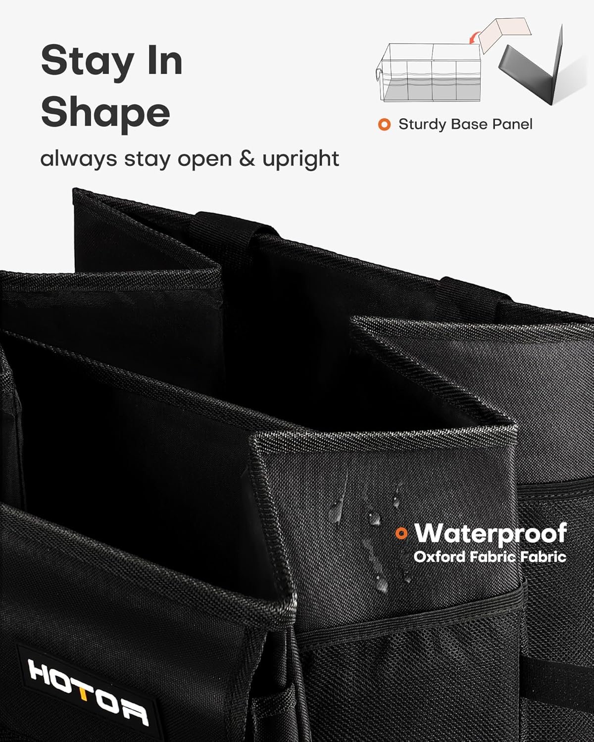 HOTOR Trunk Organizer - Foldable Car Organizer for... - Image 6
