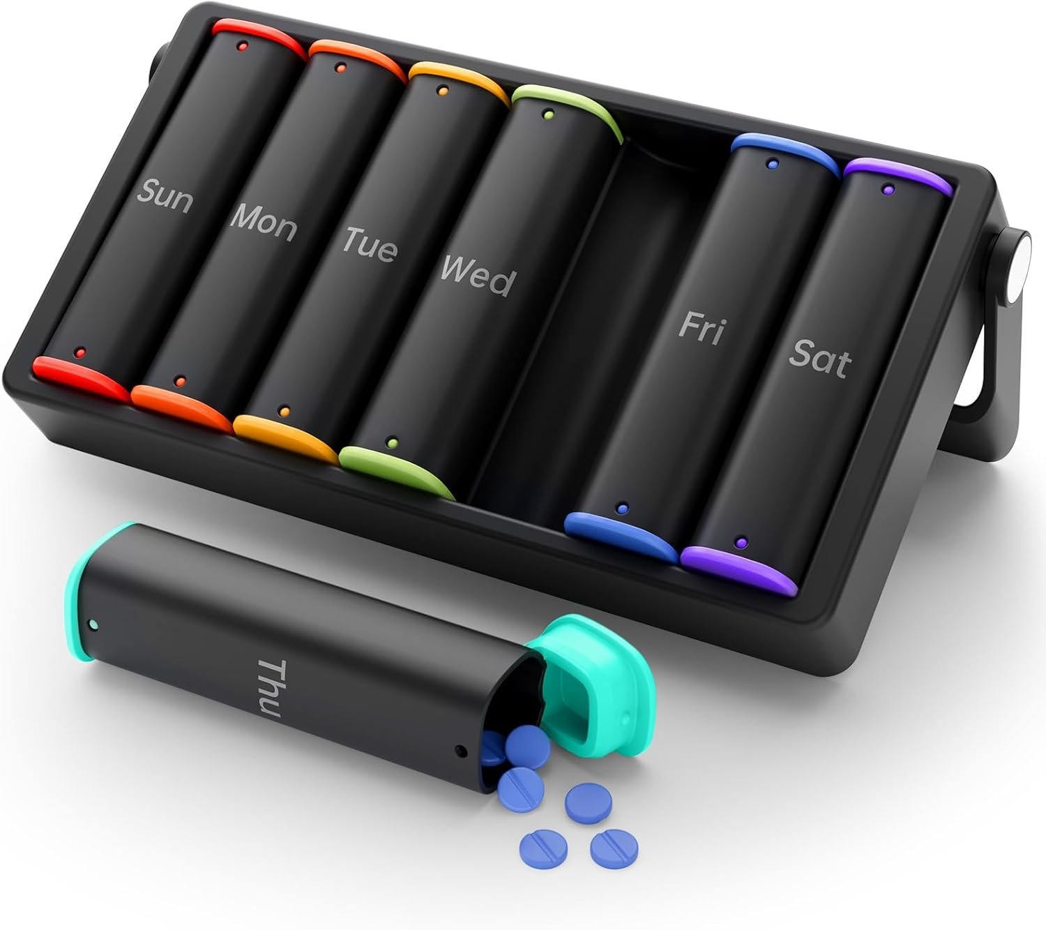 Weekly Pill Organizer 2 Times a Day, KOVIUU Large ... - Image 2