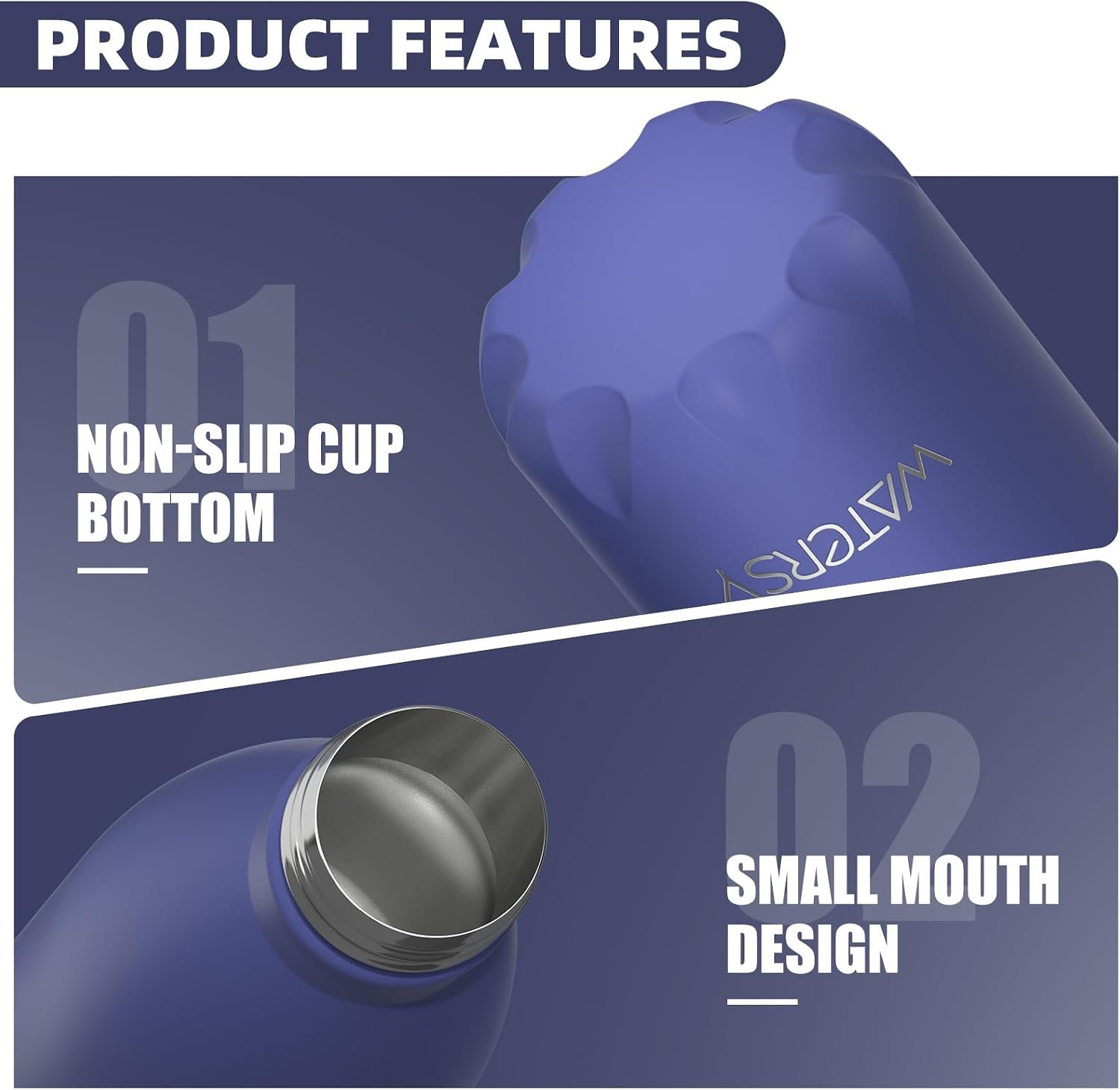 WATERSY Stainless Steel water bottle,17oz Insulate... - Image 6