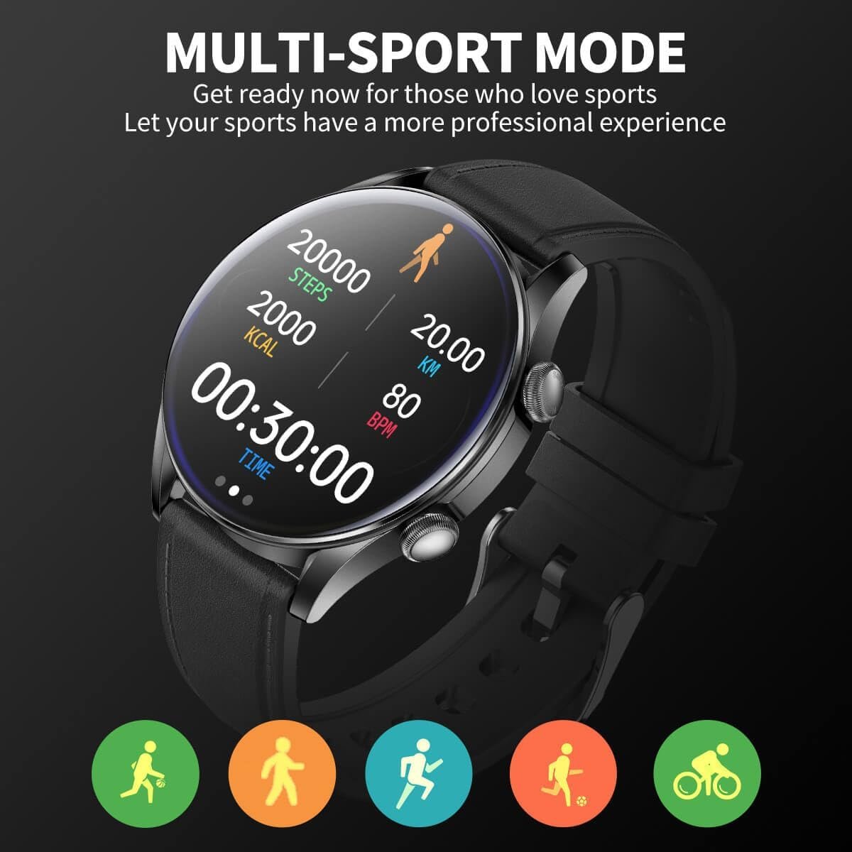 Smart Watch for Men Women, 1.39" Round GPS Watcher... - Image 6