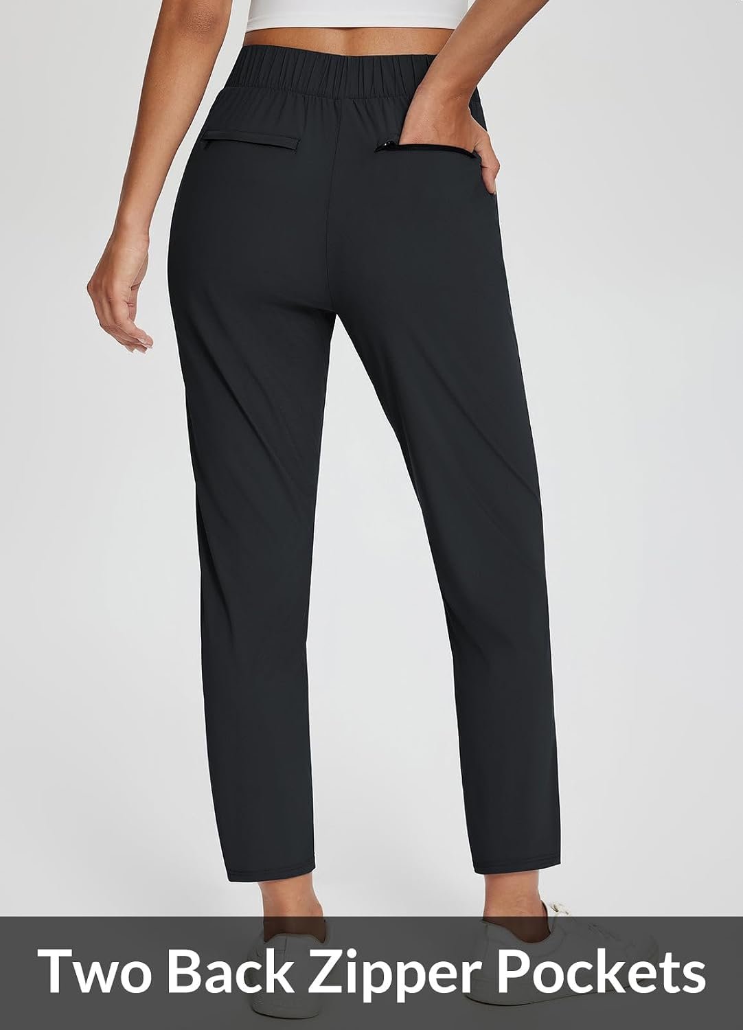 baleaf Women's Travel Pants Lightweight Stretch wi... - Image 8