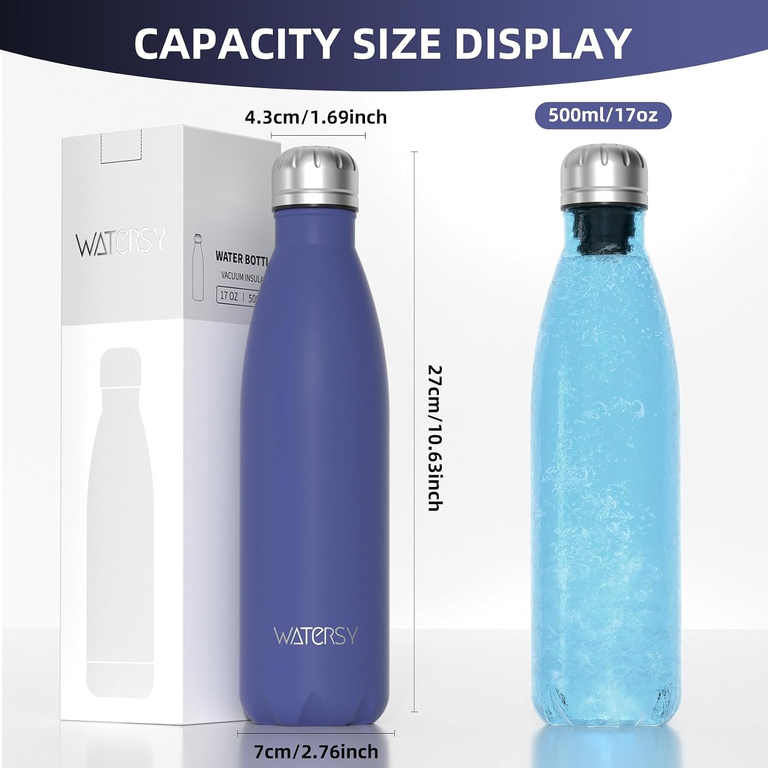 WATERSY Stainless Steel water bottle,17oz Insulate... - Image 4