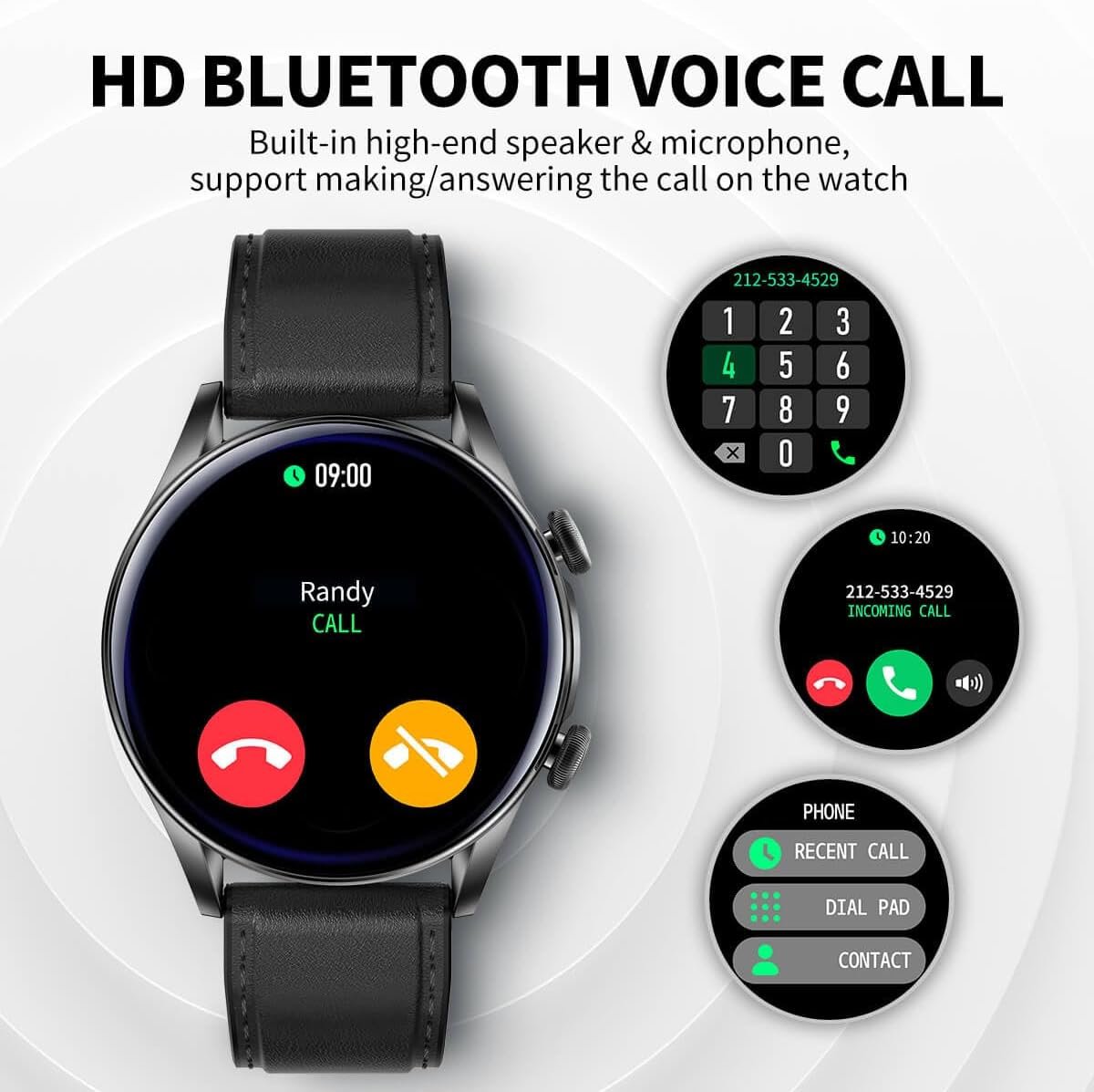 Smart Watch for Men Women, 1.39" Round GPS Watcher... - Image 3