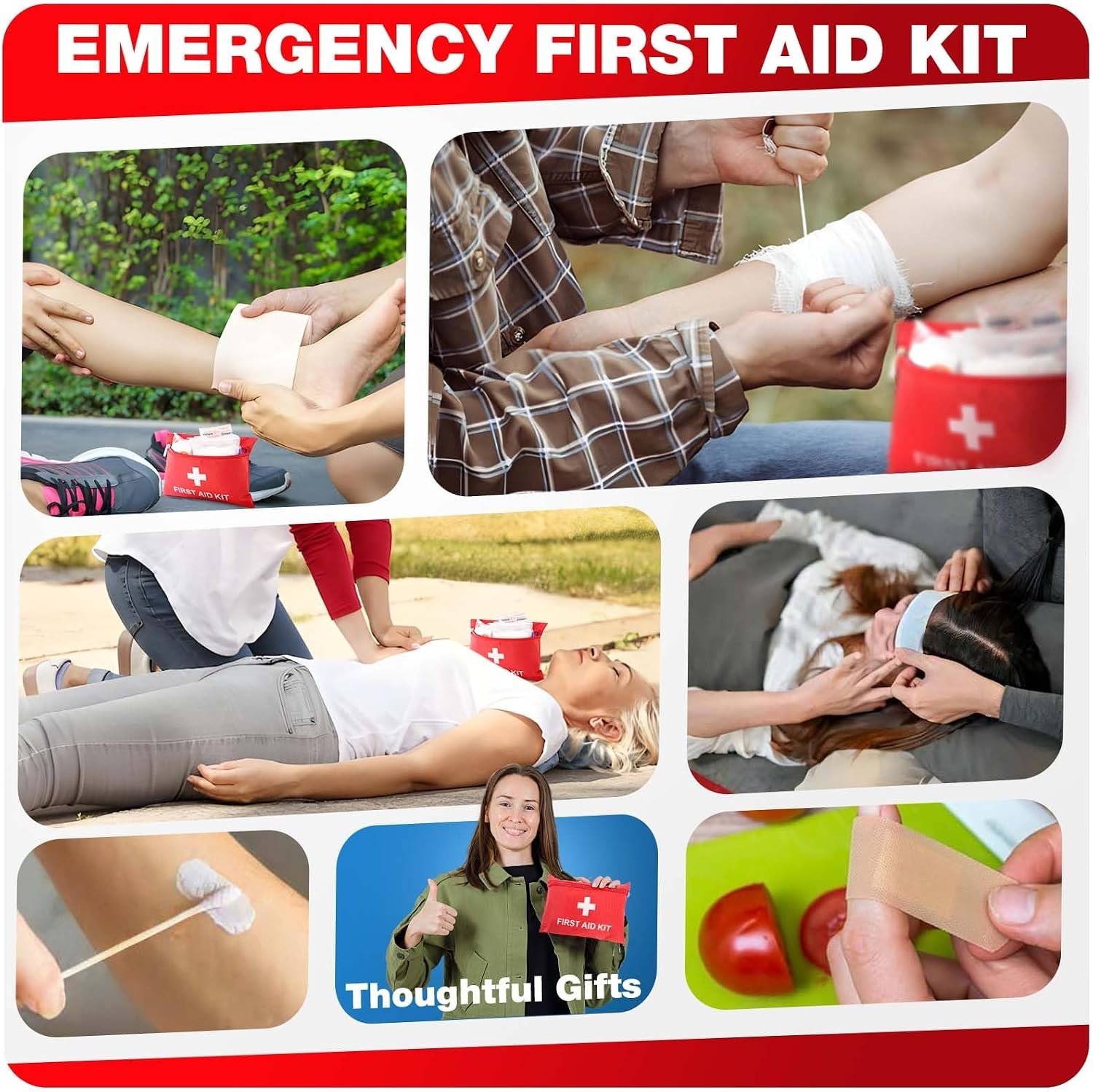 First Aid Kit for Home Car Travel 107 Piece Emerge... - Image 8