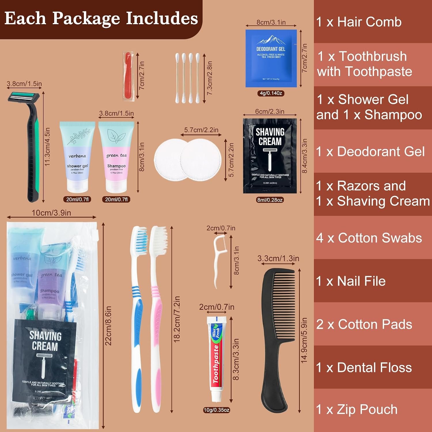 10 Bulk Travel Size Toiletries Kit Travel Toiletry... - Image 5