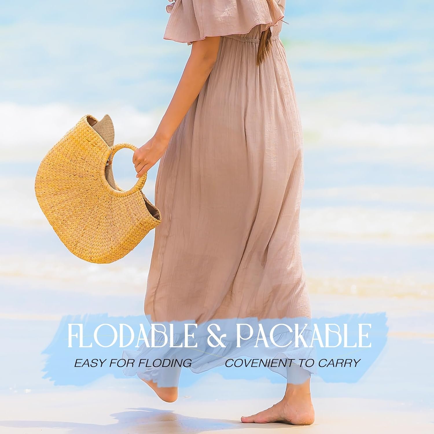 Tavaleu Beach Hat Foldable Wide Brim UV Protection... - Image 7