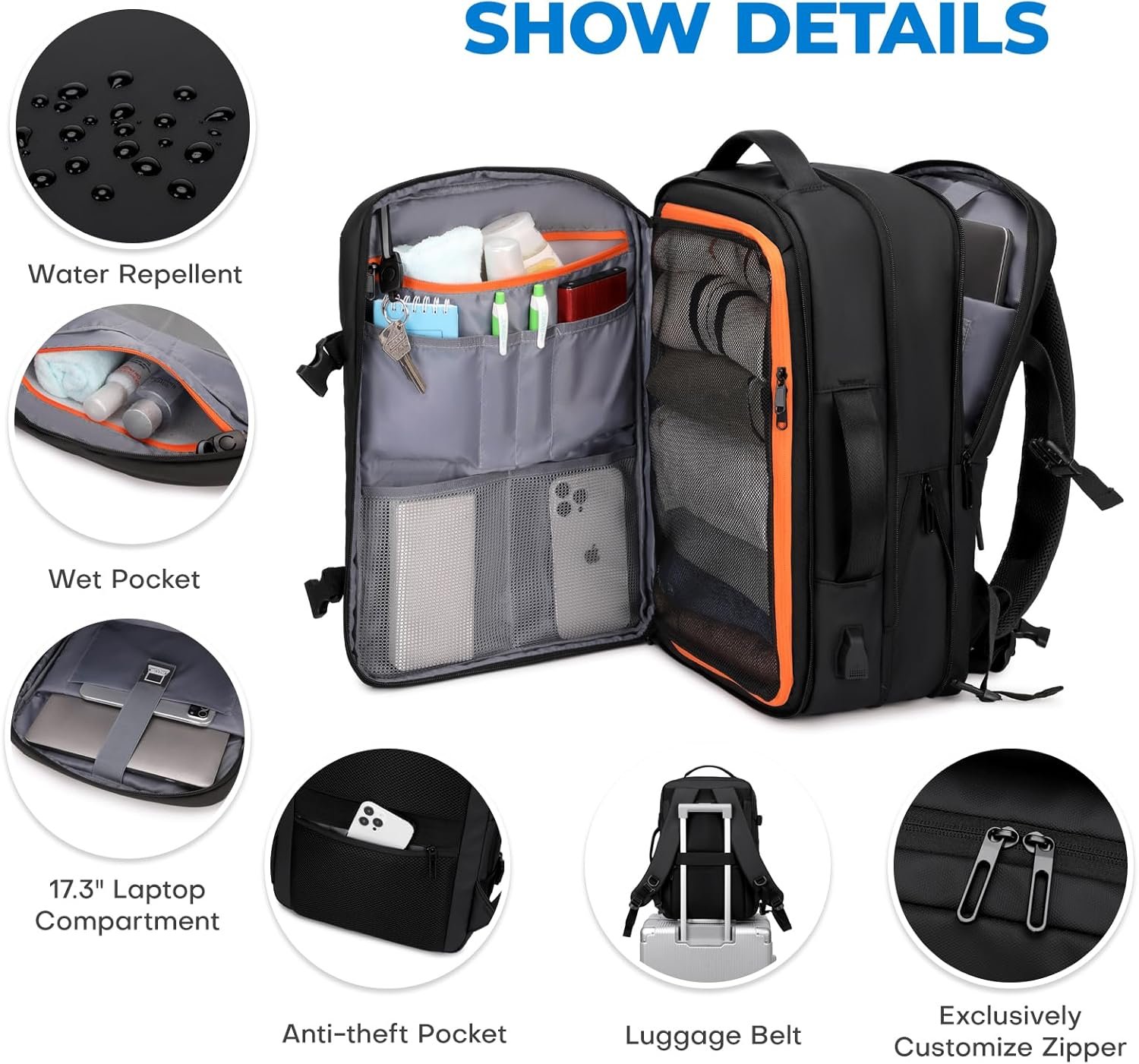 Carry On Travel Backpack Flight Approved for Men W... - Image 5