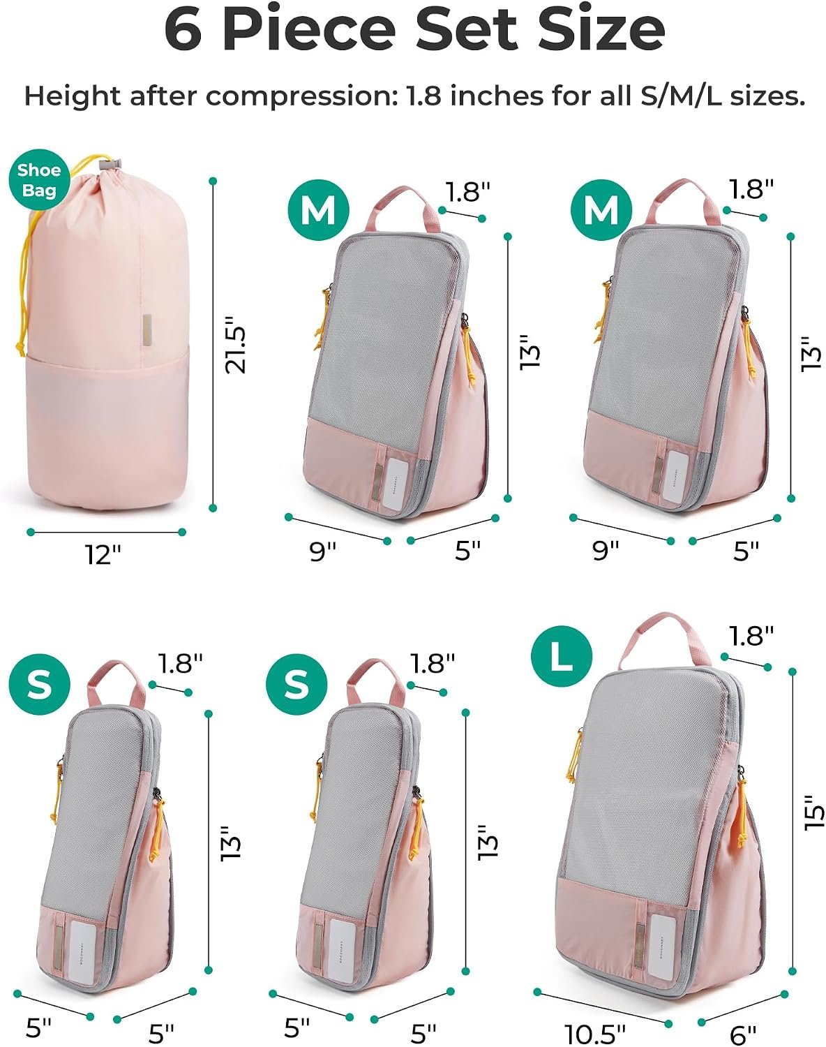 BAGSMART Compression Packing Cubes for Travel Esse... - Image 3