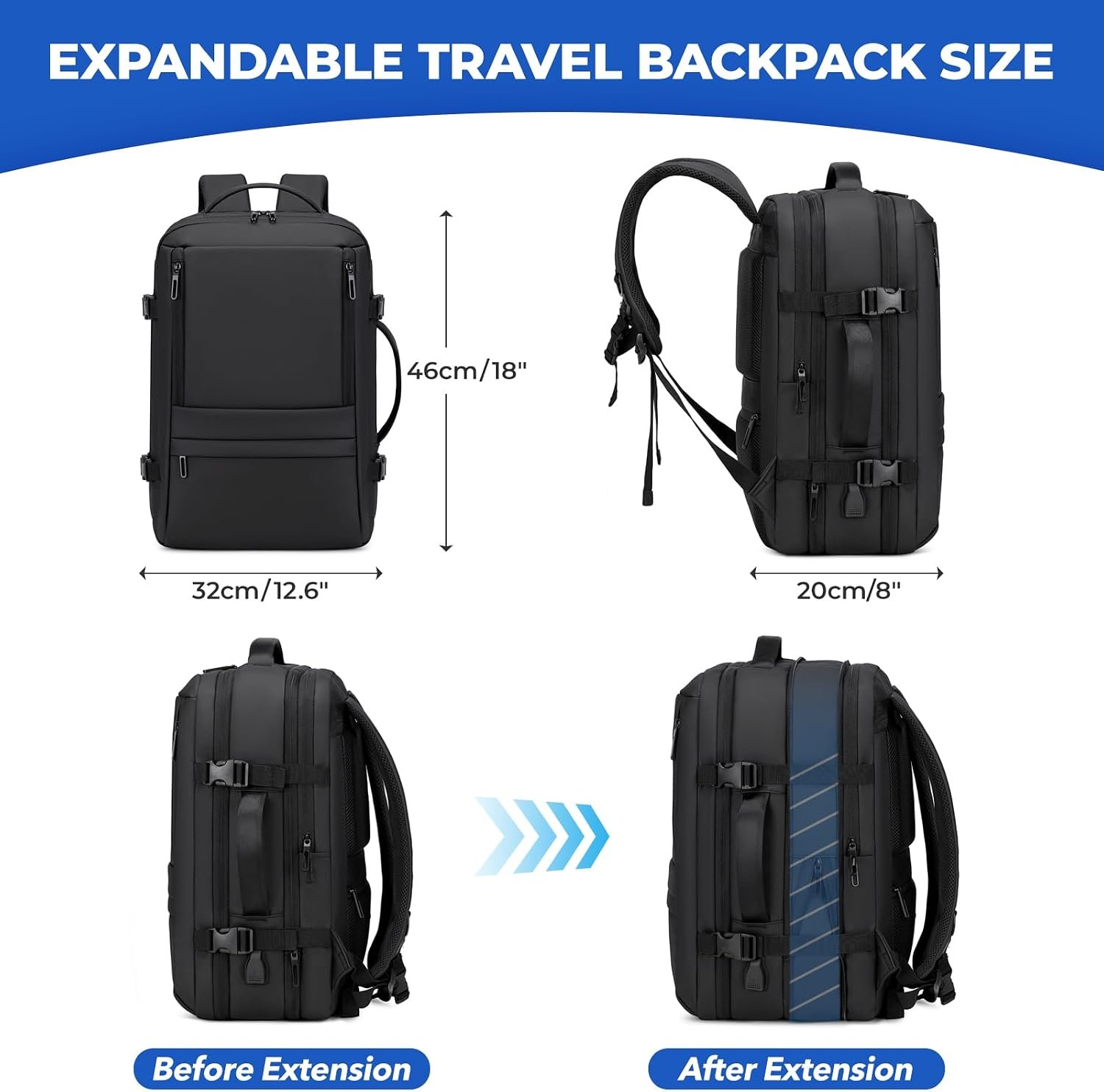 Carry On Travel Backpack Flight Approved for Men W... - Image 4