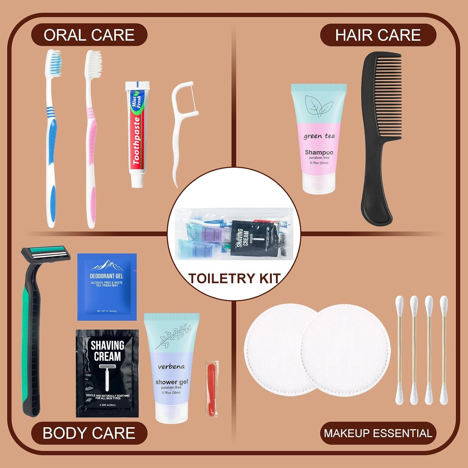10 Bulk Travel Size Toiletries Kit Travel Toiletry... - Image 3