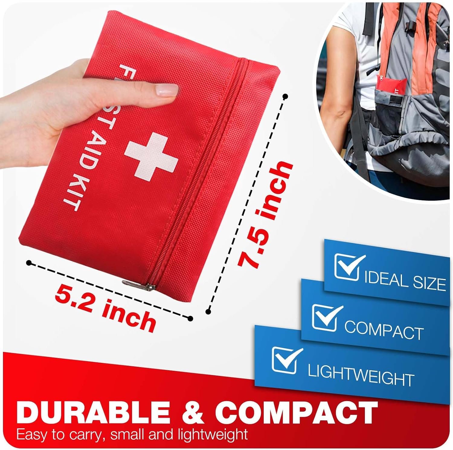 First Aid Kit for Home Car Travel 107 Piece Emerge... - Image 4