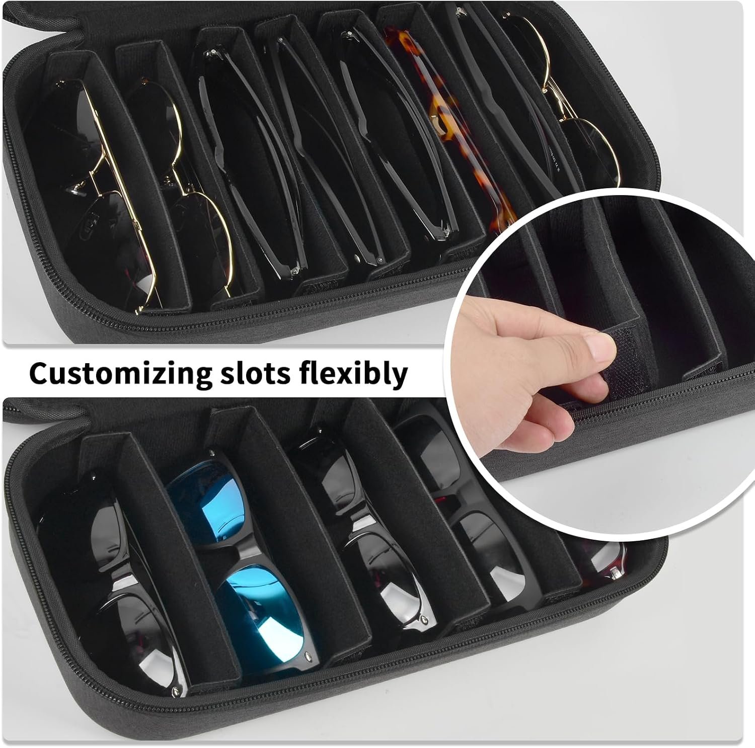 Travel Sunglass Organizer Case for 8 Pairs Polariz... - Image 4