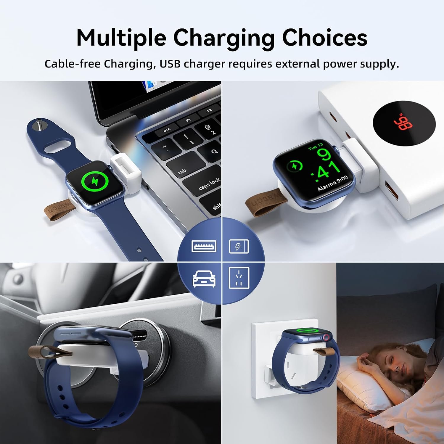 NEWDERY Charger for Apple Watch Travel iWatch USB ... - Image 7