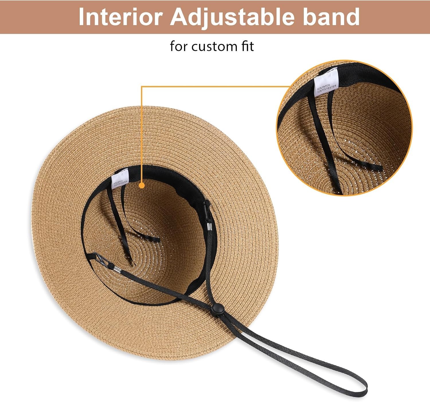 Tavaleu Beach Hat Foldable Wide Brim UV Protection... - Image 5