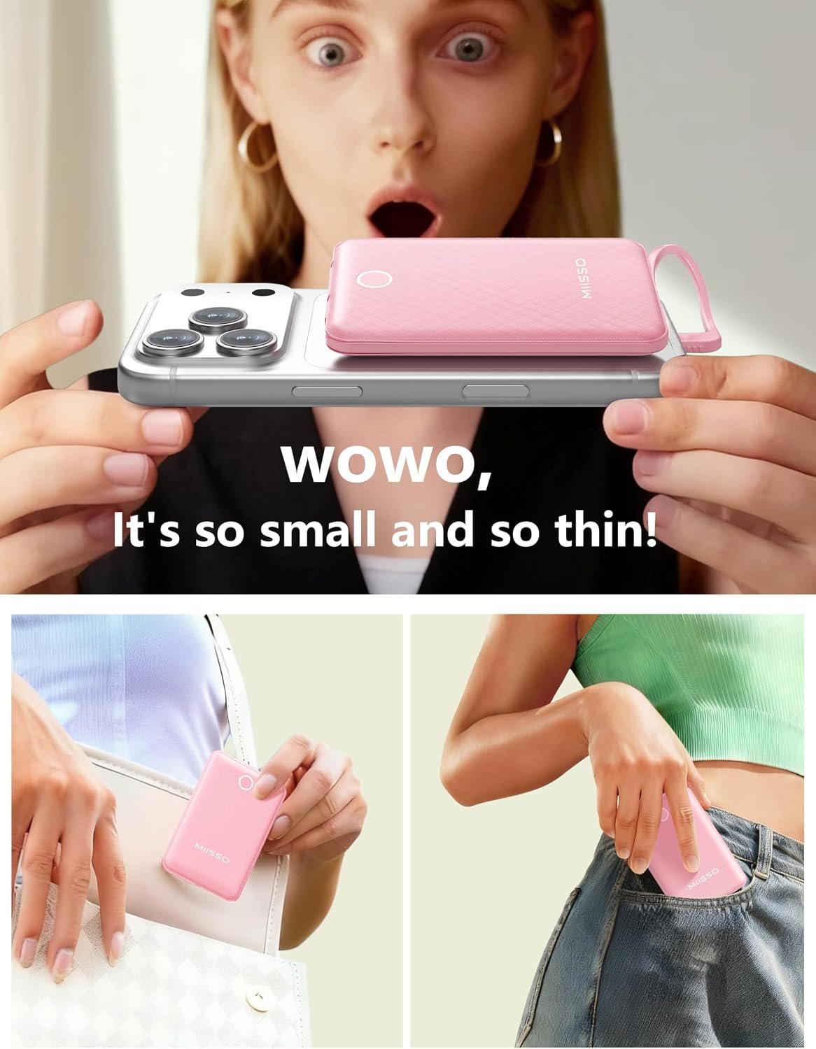 miisso 10000mAh Mini Portable Charger with Built i... - Image 5