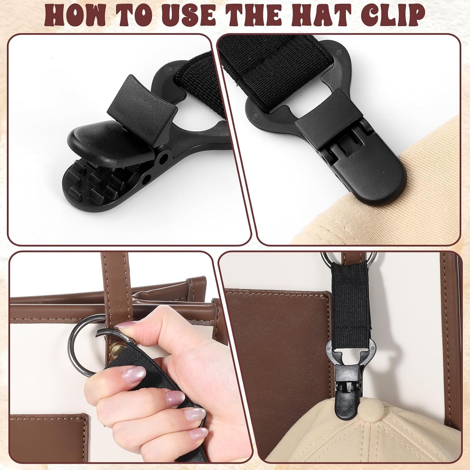 2 PCS Hat Clip for Travel Hands Free Hat Holder Ba... - Image 4