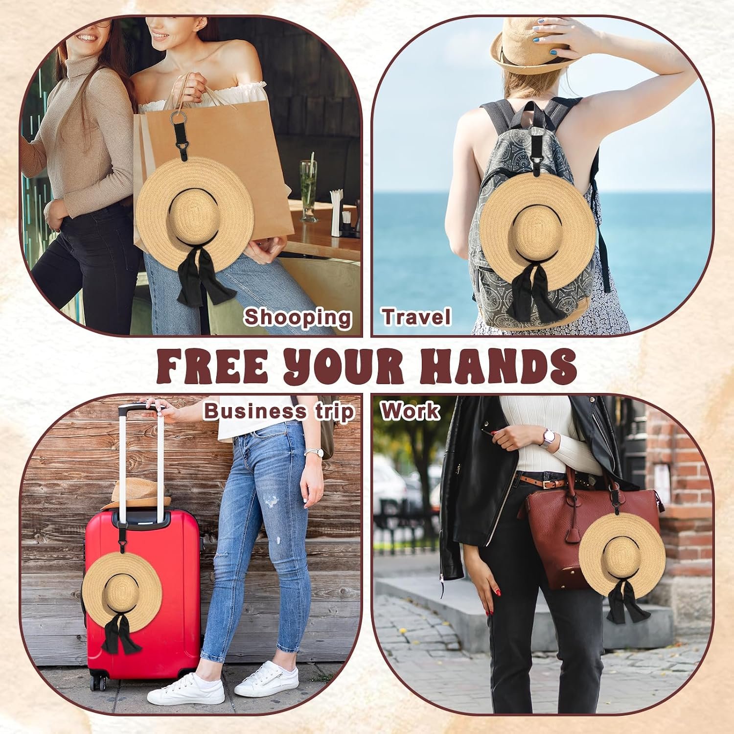 2 PCS Hat Clip for Travel Hands Free Hat Holder Ba... - Image 7
