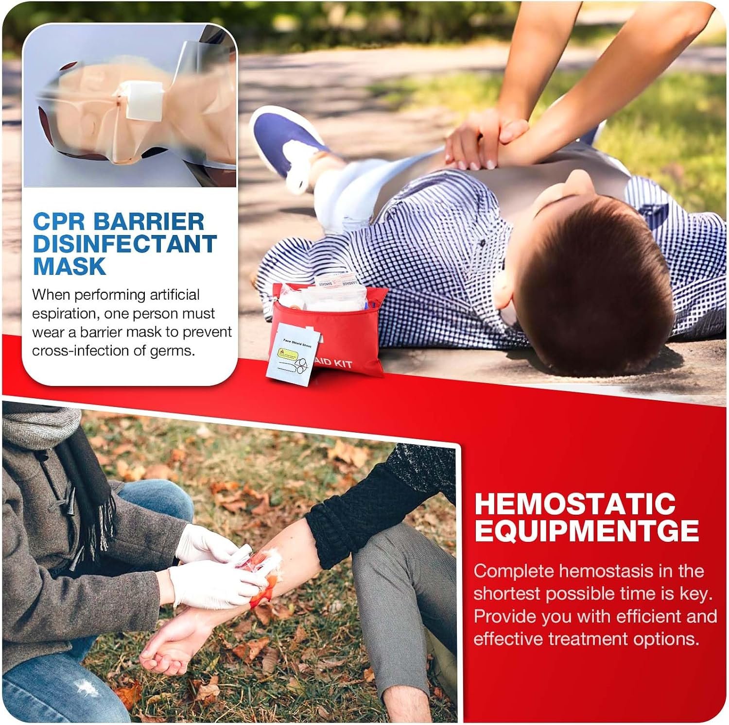 First Aid Kit for Home Car Travel 107 Piece Emerge... - Image 6