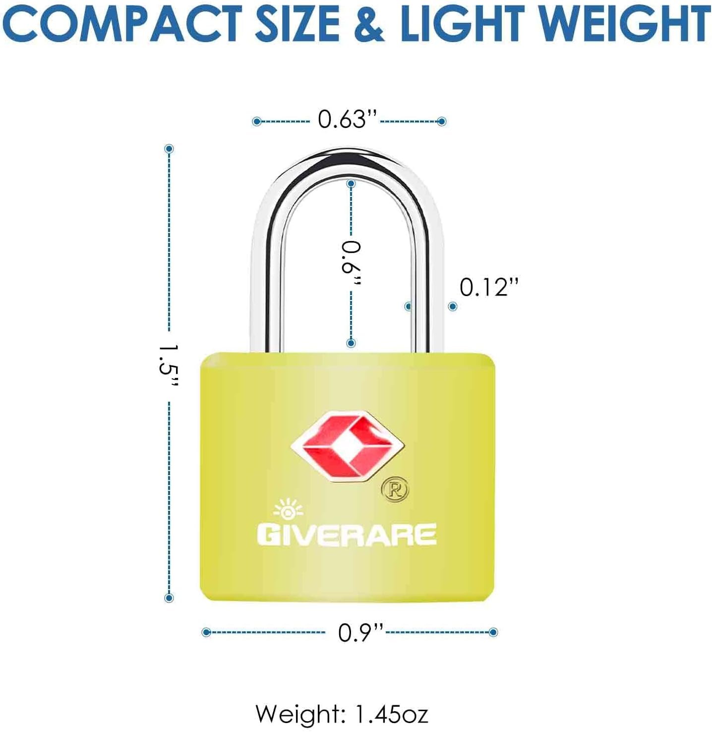 4 Pack TSA Approved Travel Luggage Locks with Keys... - Image 3